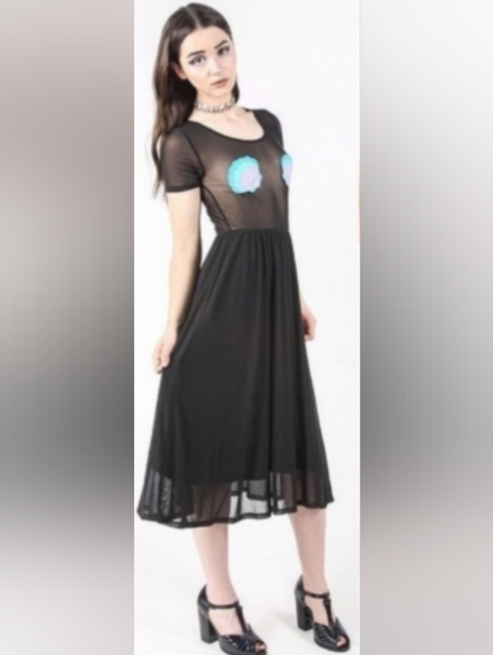 Iron Fist Mermaid for Life Sheer Mesh Dress Goth Grunge Rave Wear